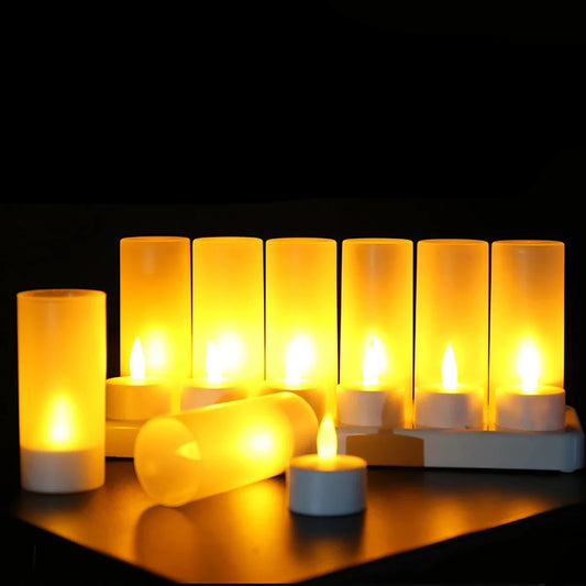 LED Candle Lamp Rechargeable Creative Flickering - VELVATINE